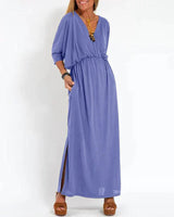 Mariah - Klassisches Maxi-Kleid in Lila