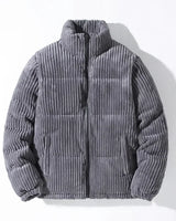 Fleece-Cordjacke - Dennis in Grau