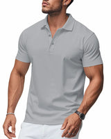 Dalmor™-Polohemd mit Schmaler Passform und Minimalistischem Stil in Grau