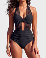 Sabine | 2-in-1 Bikini mit hoher Taille in Schwarz