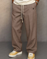 DIDIER - Elegante Hose mit Kordelzug in Hellbraun