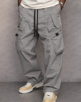 Fenix - Soft-Touch Cargo-Jogginghosen in Mittelgrau