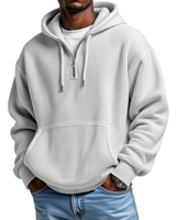 Mackenzie - Langärmeliger Hoodie Mit Waffelstrickmuster in Weiß