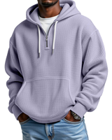 Mackenzie - Langärmeliger Hoodie Mit Waffelstrickmuster in Hellviolett