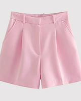 Frieda | Elegante Faltenshorts in Rosa