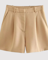 Frieda | Elegante Faltenshorts in Khaki