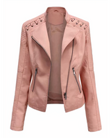 STELLA -Lederjacke für Damen in Rosa