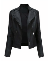 STELLA -Lederjacke für Damen in Schwarz