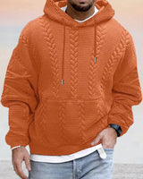 Texturierter, weit geschnittener Kapuzenpullover -  DOMI in Orange