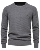 Unifarbener Pullover für Männer - GREG in Grau