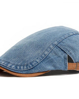 Premium Denim Schiebermütze in Blau
