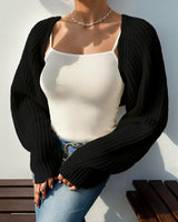 Lola Damen kurze Strickjacke in Schwarz