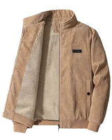 Udo - Cordjacke mit Fleecefutter in Khaki