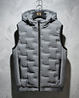 Cassian Premium Kapuzenweste in Grau