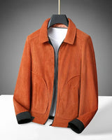 Cordjacke mit Reißverschluss für Männer - Emeric in Orange