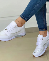 Valentina - Sneaker mit Wedge-Absatz in Weiß