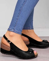 Prynn  | Orthopädische Absatzsandalen in Schwarz