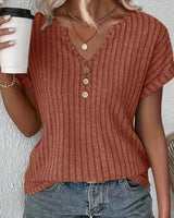 Rosina | Bluse mit V-Ausschnitt in Orange