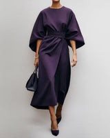 KATARZYNA | MAXIKLEID MIT KIMONOÄRMELN in Violett