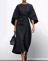 Minoli - Maxi Kleid Mit Kimonoärmeln in Schwarz