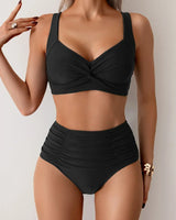 Coalia High-Waist Sommer-Bikini-Set – schmeichelhafte Passform für sonnige Tage in Schwarz