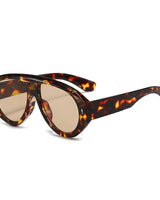 SkyForge - Klobige Pilotenbrille in Havanna-Tee