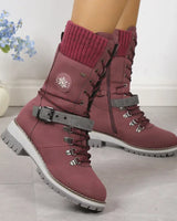 WinterHafen™ Wasserdichte Stiefel mit Weichem Fleecefutter und Rutschfester Sohle / Gemacht für die Kälte, Gedacht für Dich! in Rot