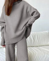 Ruth | Zweiteilige Sets Herbst Winter Homewear in Grau