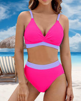 Sarena | Dein bauchformendes Bikini-Set mit stilvollem V-Ausschnitt in Rosa