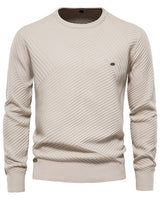 Unifarbener Pullover für Männer - GREG in Khaki