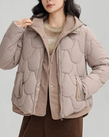 FrostHaven™ Steppjacke Mit Kuscheliger Kapuze in Khaki