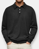 Aiden™ | Langarm-Polo in Schwarz