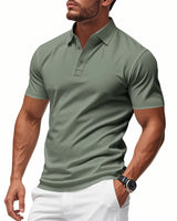 Dalmor™-Polohemd mit Schmaler Passform und Minimalistischem Stil in Olivgrün