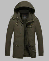 Warme Wasserdichte Herren Winterjacke - ArcticShield in Olivgrün