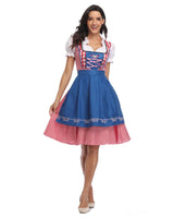 Dirndl Damen Traditionell Kariert - Hannelore in Blau