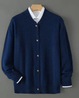 Anke | Damen Weiche Strickjacke mit Knopfleiste vorne in Blau