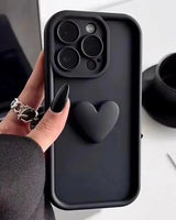 Heartora - Liebesge Schichte  iPhone Hülle Mit Herzgriff in Schwarz