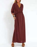 Mariah - Klassisches Maxi-Kleid in Rot