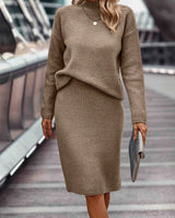 Teli | 2-Teiliges Set aus Pullover und Rock in Beige