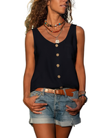 Nyla - Damen-Tanktop im trendigen Design in Schwarz