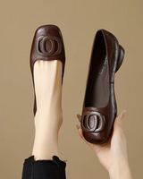 Camilles | Damen Ballerinas aus Weichem Leder – Leder Ballerinas Komfort in Braun