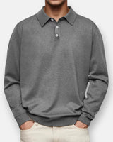 Aiden™ | Langarm-Polo in Grau