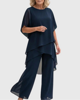 ELARA | Fließendes Palazzo Set für eleganten Komfort und Stil in Blau