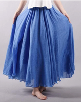 Zinnia | A-Linien Elastischer Bund Rock in Blau