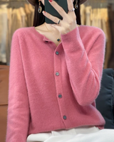 VIVIENNE I WARME GEMÜTLICHE STRICKJACKE in Rosa