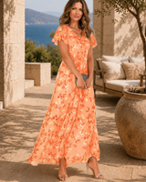 Zuri | Fließendes, schmeichelndes Kleid in Orange