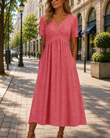 Helena | Elegantes A-Linien Midikleid in Rosa