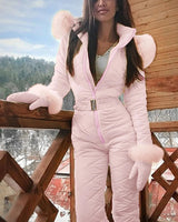 Schmal Geschnittener Damen-Winteranzug - Noemi in Rosa