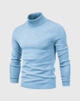 Schmal Geschnittener Rollkragenpullover Für Herren - Dario in Hellblau