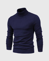 Schmal Geschnittener Rollkragenpullover Für Herren - Dario in Blau